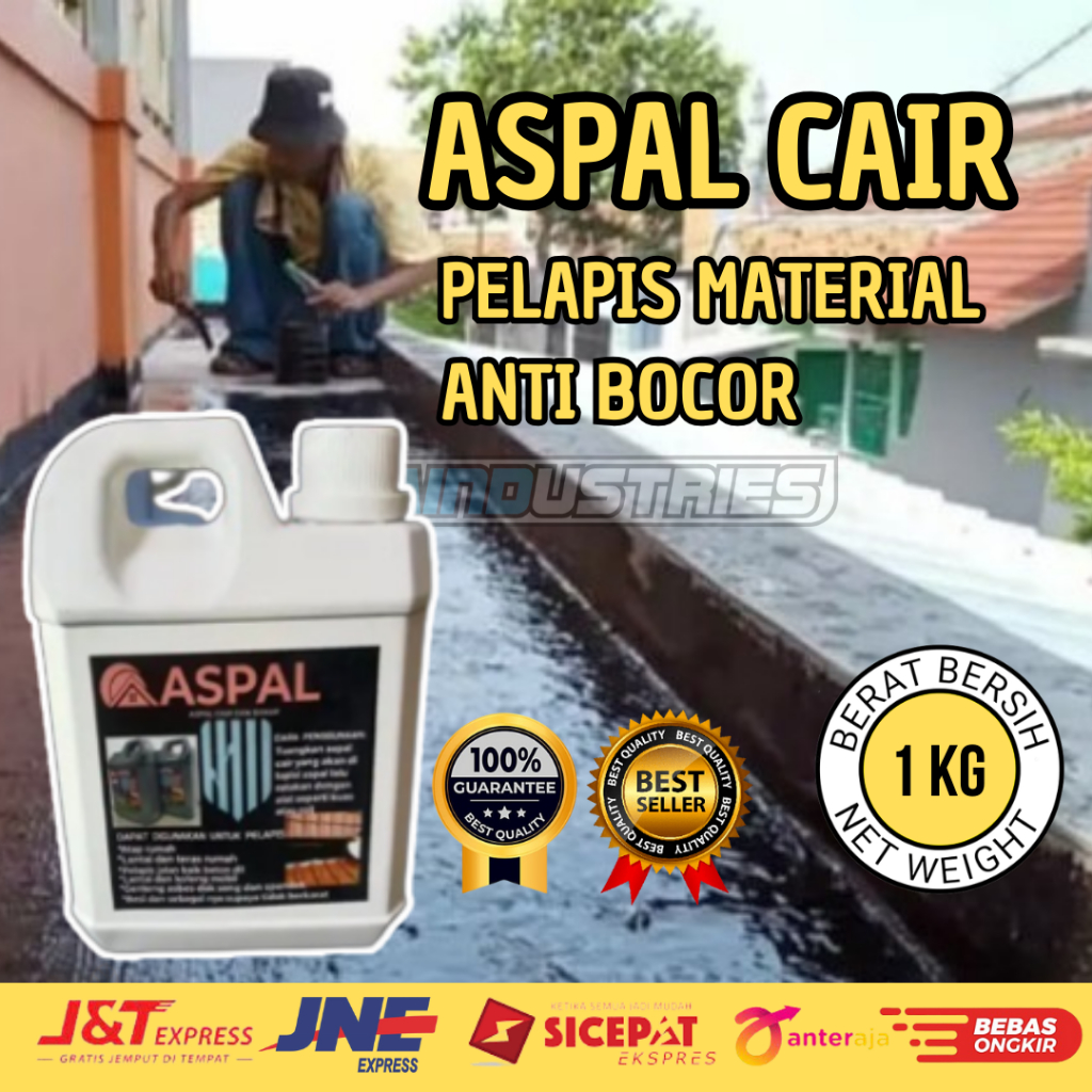 Aspal Emulsi Pelapis Anti Rembes Tambal Dak Beton Genteng Kayu Ukuran 1 Kg