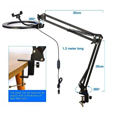 SUIRGE Tripod Hp Mobile Phone Selfie Holder Tripod Stand For Live Streaming Video