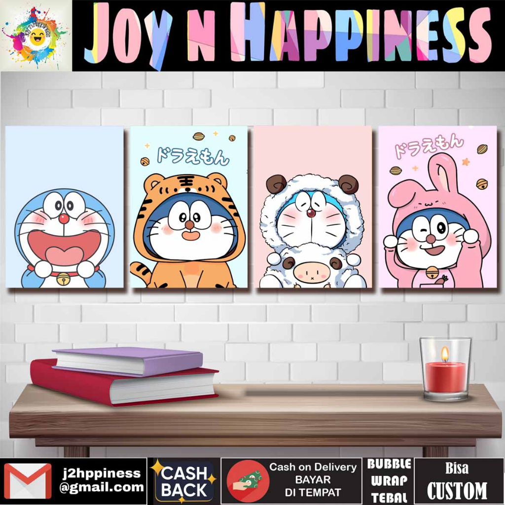 Hiasan Dinding Pajangan Dekorasi Ruangan Wall Decor Kartun Doraemon Nobita
