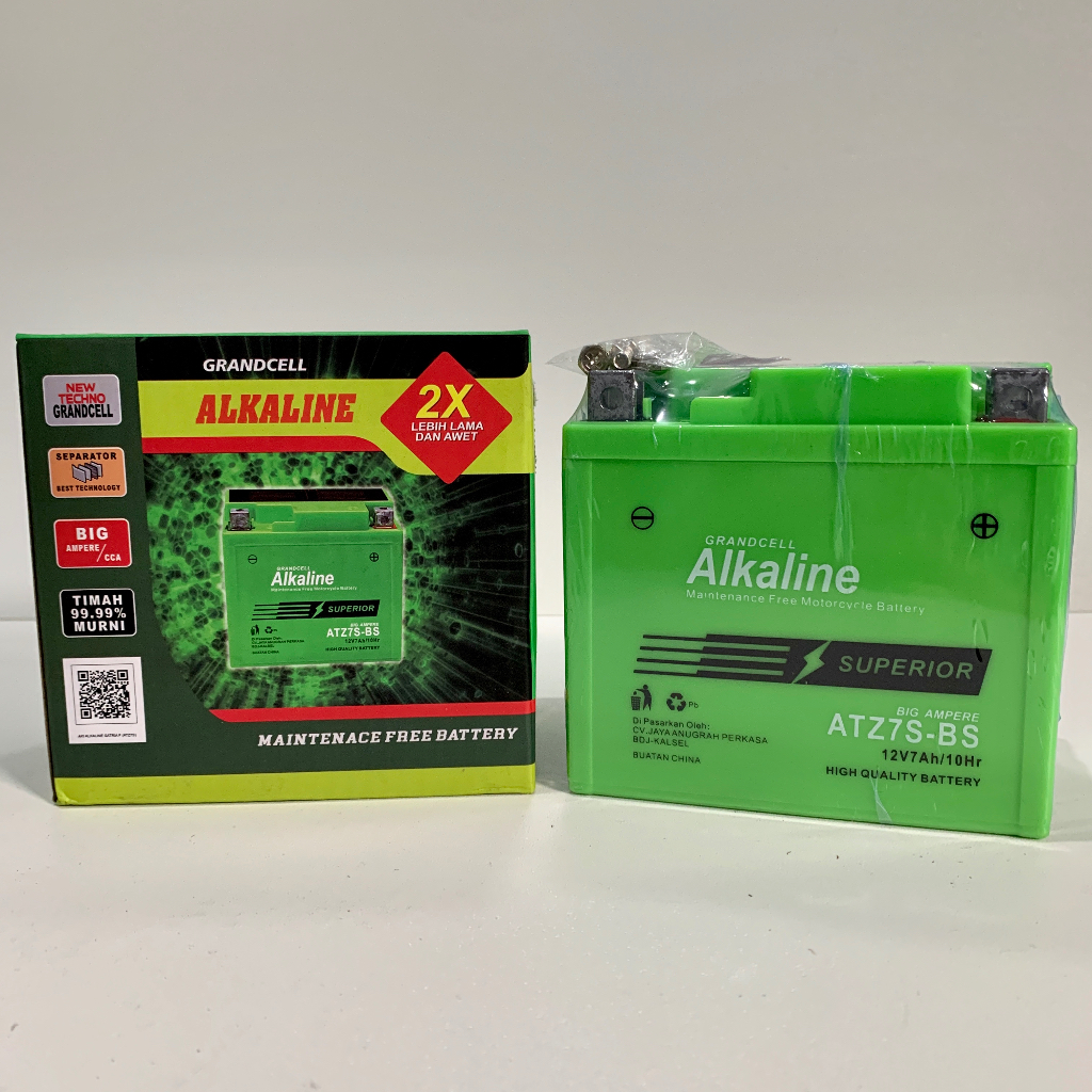 Aki Motor Alkaline Tipe ATZ7SBS ATZ7S-BS Accue Battery