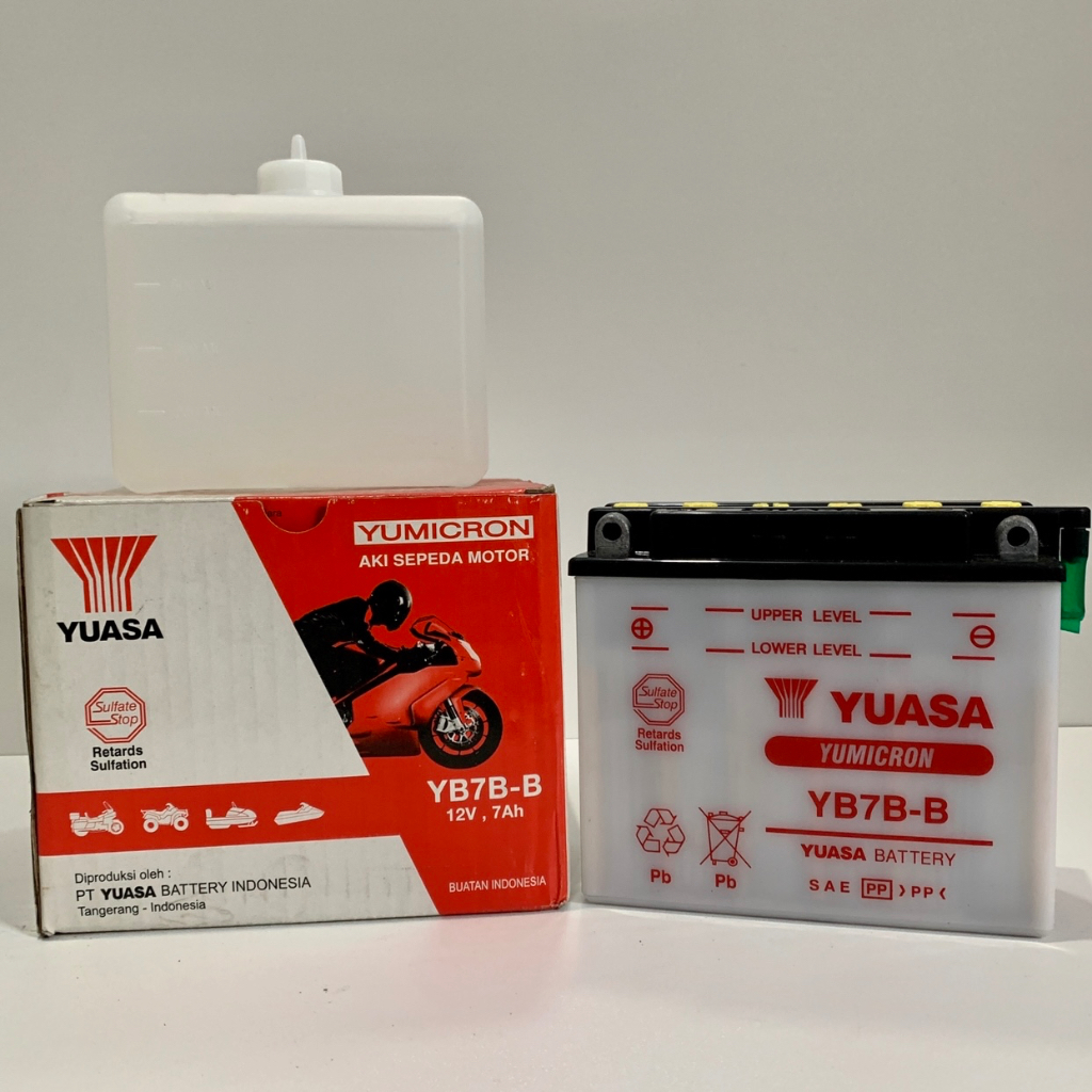Aki Motor Yuasa Tipe YB7B-B YB7B B Accue Battery