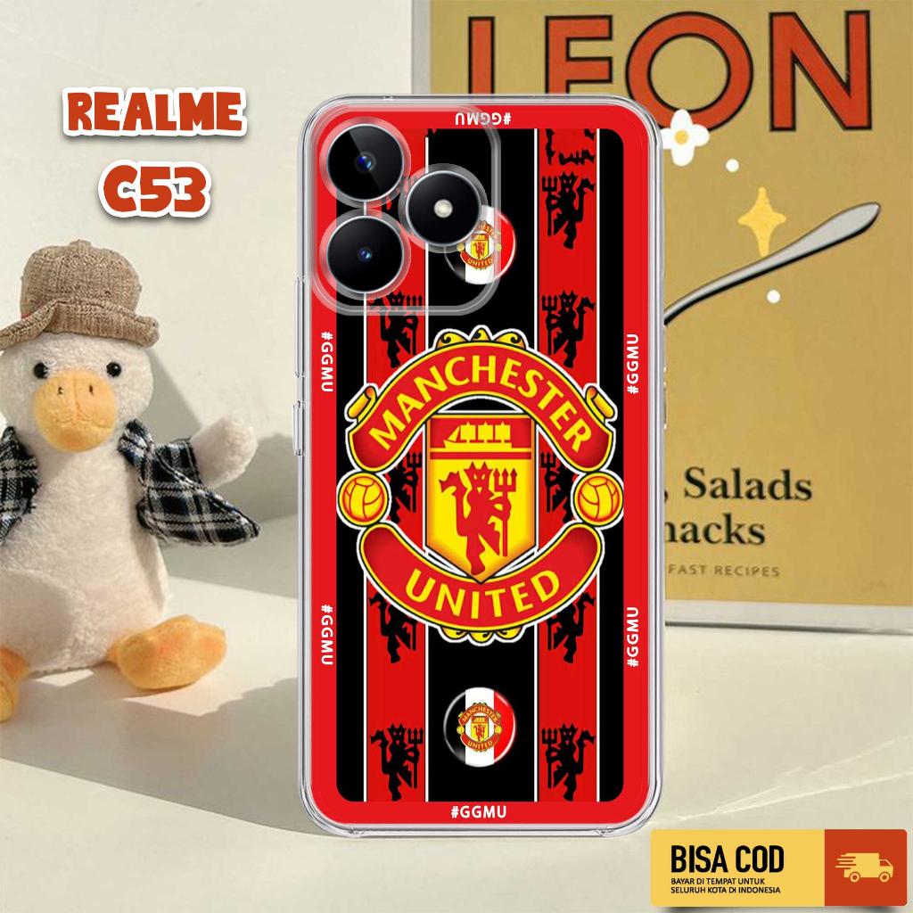 Case REALME C53 2023 - Casing REALME C53 4G TERBARU - MOTIF FOOTBALL - Softcase Premium Glossy - Cas