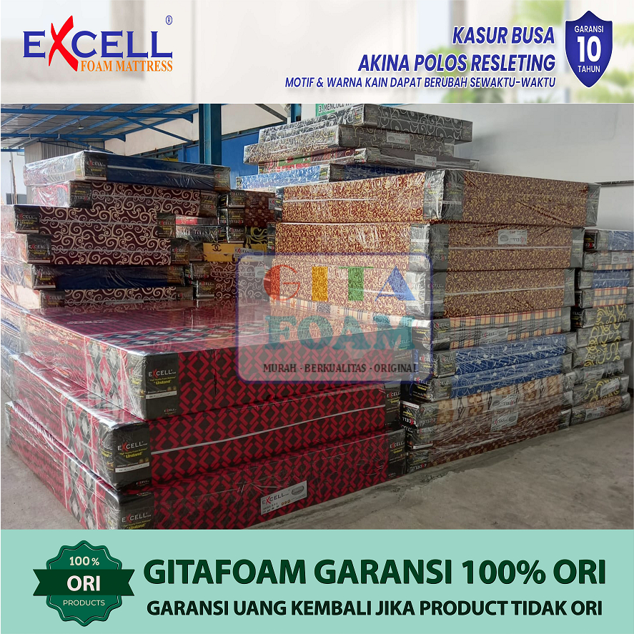 PROMO MATRAS KASUR BUSA EXCELL AKINA UNILAND ORIGINAL GARANSI 10TH - FREE ONGKIR SEMARANG KOTA