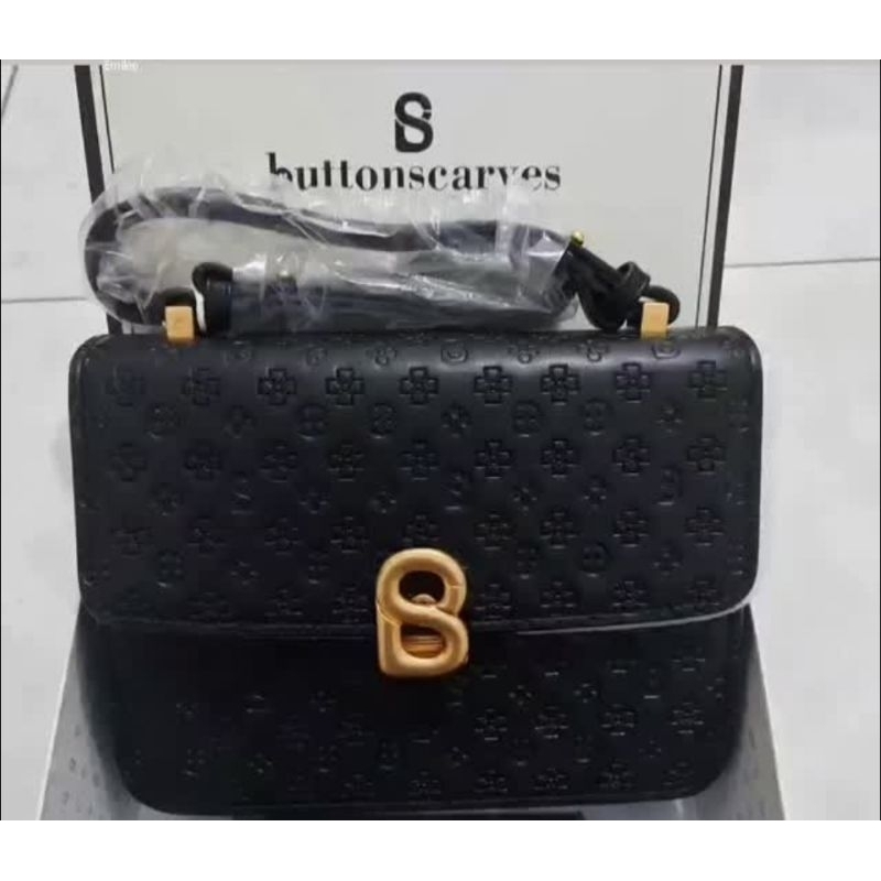 tas audrey monogram black Buttonscarves