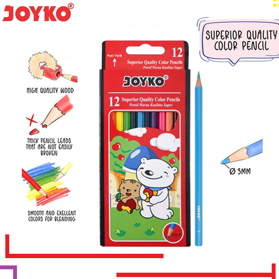 

PENSIL GAMBAR / PENSIL WARNA JOYKO 12L-12PB