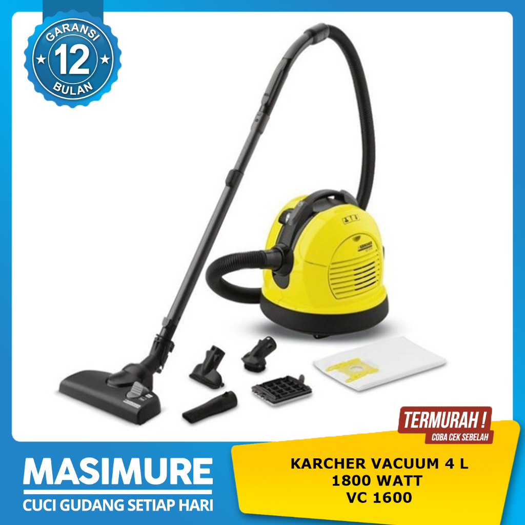 KARCHER Vacuum Cleaner 4 Liter 1800 Watt - VC 1600 - Garansi Resmi 1 Thn