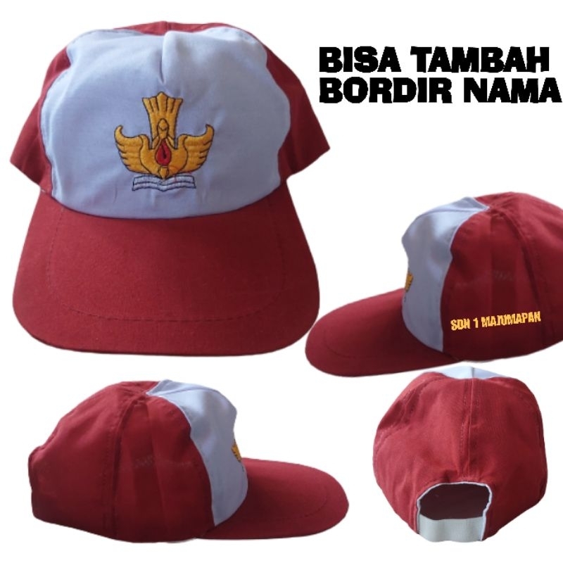 

TOPI SEKOLAH SD BORDIR BISA TAMBAH NAMA
