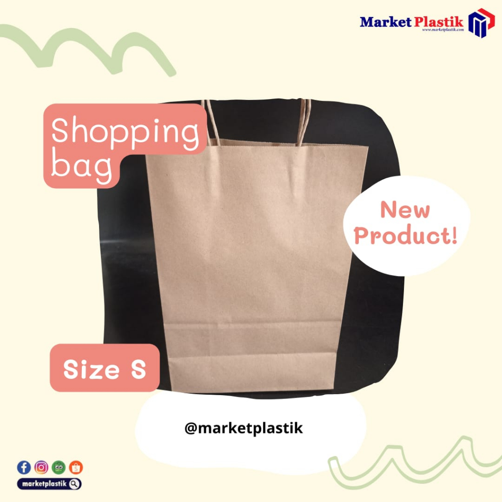 

Paperbag Tas Polos Shopping Bag Tas Souvenir Uk S, M, Dan L