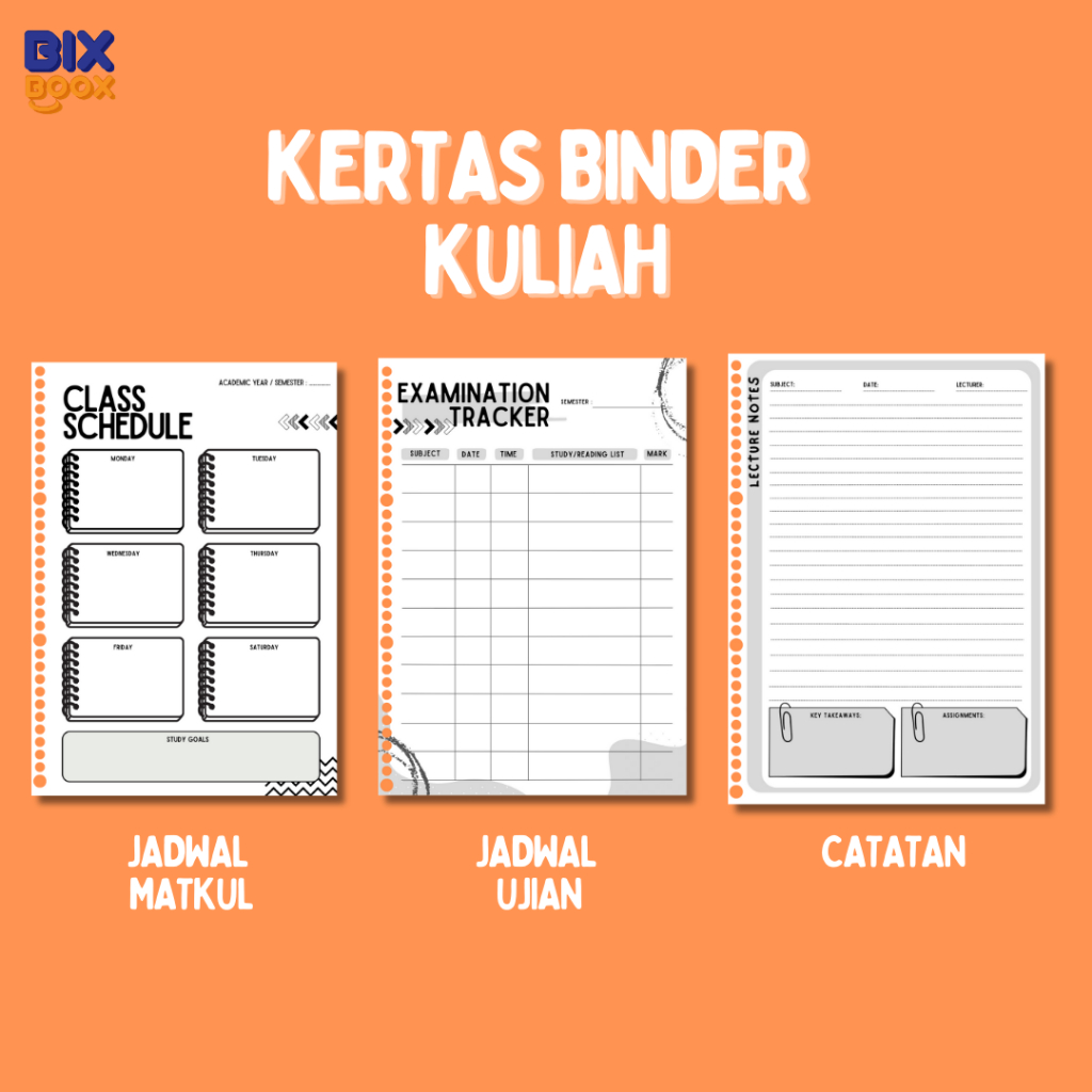 

Kertas Binder Loose Leaf Kuliah, Buku Catatan Kuliah, isi 50 pcs