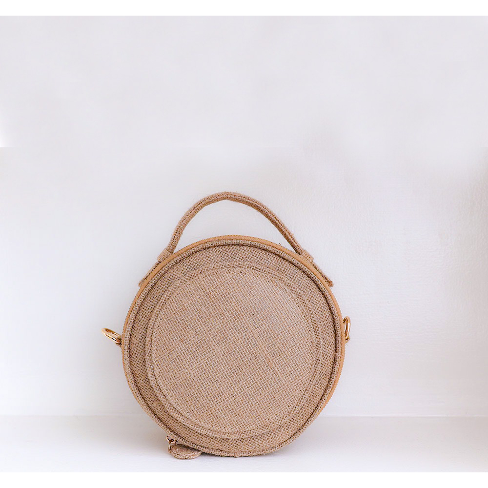 Tas Wanita Tas Fashion Tas Handmade Tas Unik Karung Goni Lucu Sling Bag Bulat - Merry Go Round Bag G