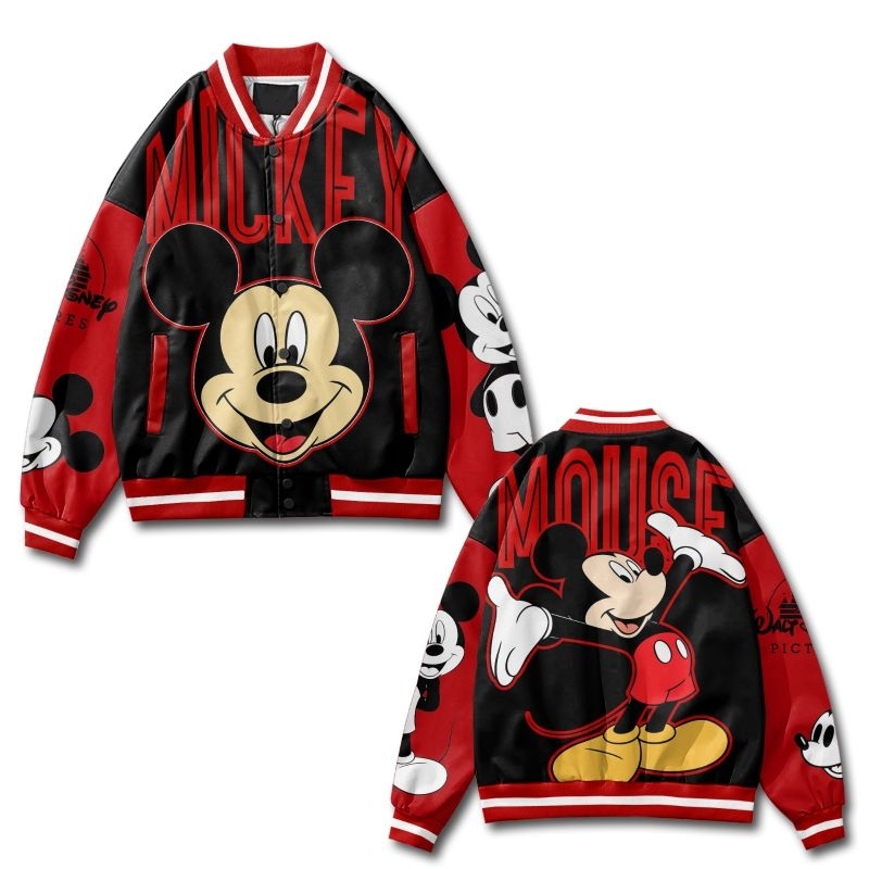 jaket varsity looney tunes mickey printing