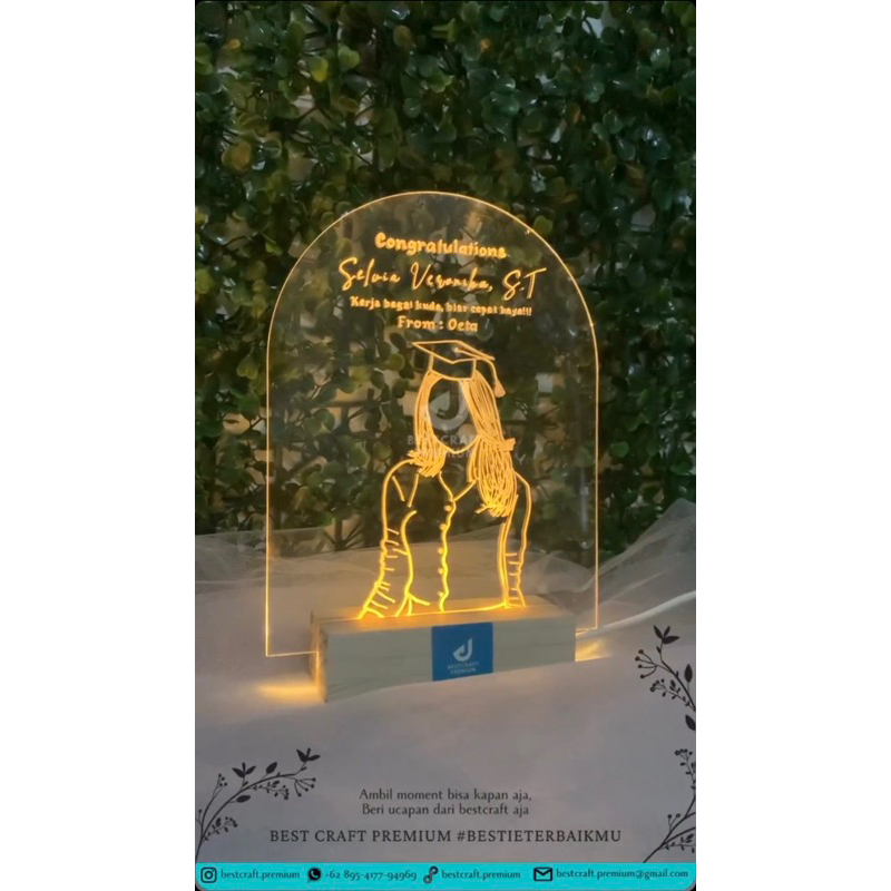 ACRYLIC LED/KADO WISUDA/KADO/KADO SPESIAL