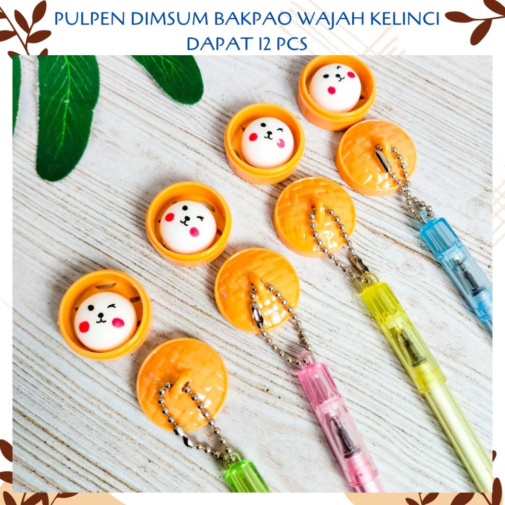 

SELUSIN PULPEN DIMSUM BAKPAO WAJAH KELINCI ISI 12 PCS LUCU PEN GANTUNGAN BOLPEN ALAT TULIS KANTOR COD TERMURAH