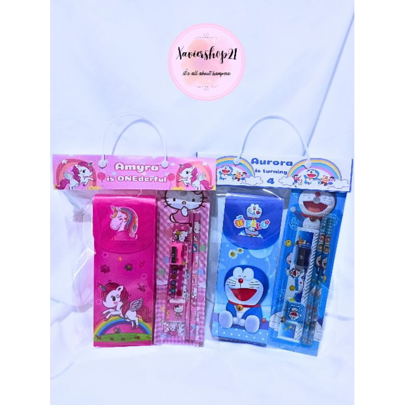 

Sovenir Alat Tulis + Kotak Pensil Kemasan Label Custom