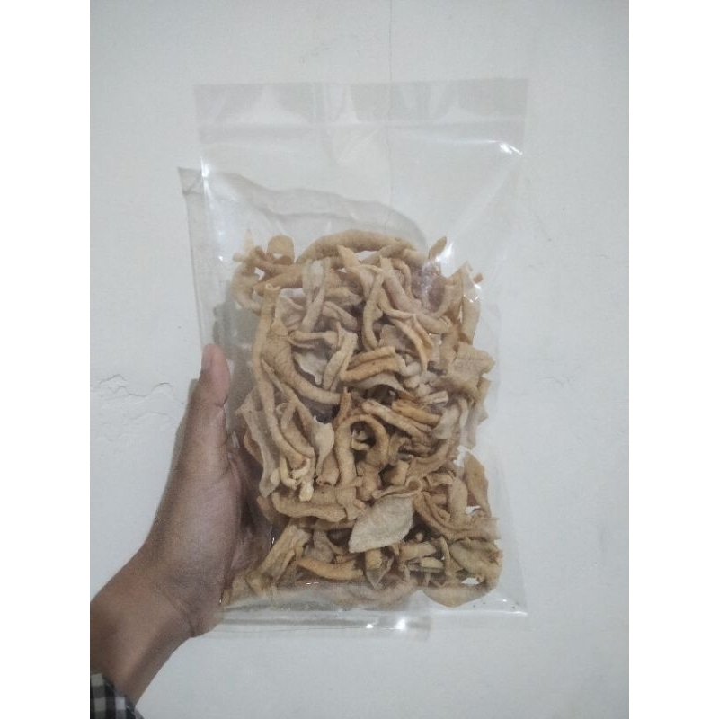 

Keripik usus ayam ori (tanpa tepung) 100gr. Camilan diet keto