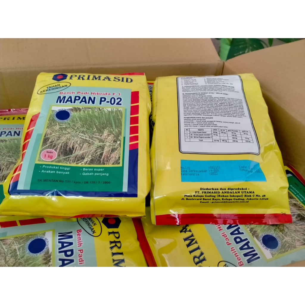 BENIH PADI HIBRIDA MAPAN 05 BIBIT PADI KEMASAN 1 KG