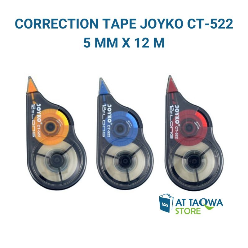 

Correction Tape JOYKO CT-522 Tipe-X Trondol Pita Koreksi 5 MM x 12 M