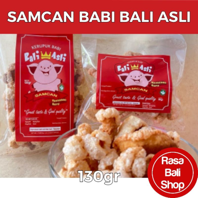 

SAMCAN BABI BALI ASLI, RAMBAK BABI 130 GR, KRUPUK SAMCAN, KRUPUK BABI BALI ASLI