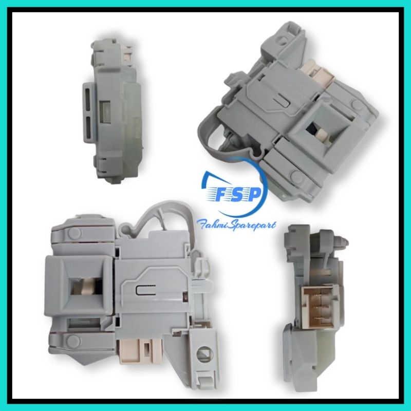 Door Lock Mesin Cuci 1 Tabung Top Loading Sanyo Panasonic Electro lux Heyer Aqua Dorlok Doorlock