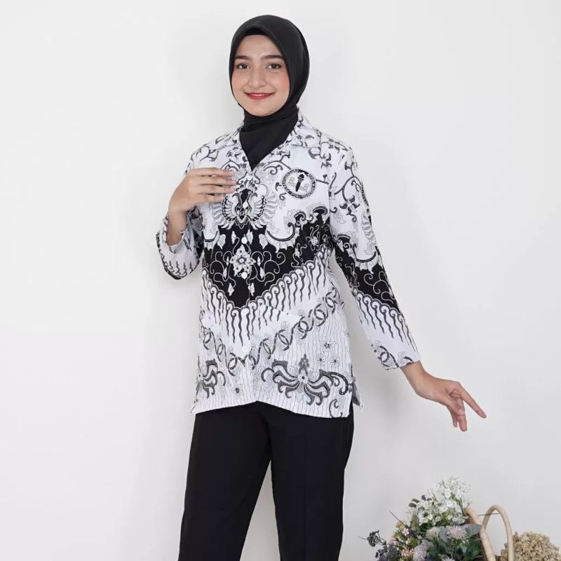Baju seragam PGRI wanita terbaru 2025 full furing baju seragam pgri wanita seragam batik PGRI wanita