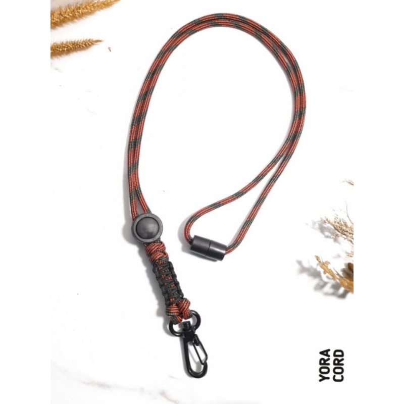 

(Yora Craft 1-10)Lanyard pods id card tali paracord, lanyard custom, Karet lanyard Oring, gantungan kunci, kalung Idcard, name tag, kalung pods