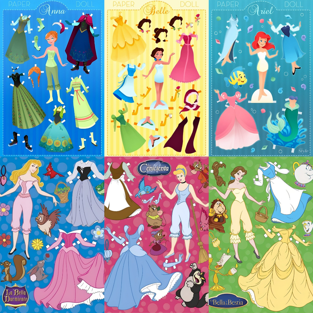 [MIN ORDER 5RB] PAPER DOLL PRINCESS BONGKAR PASANG BP BPAN PRINCESS LUCU MAINAN JADUL