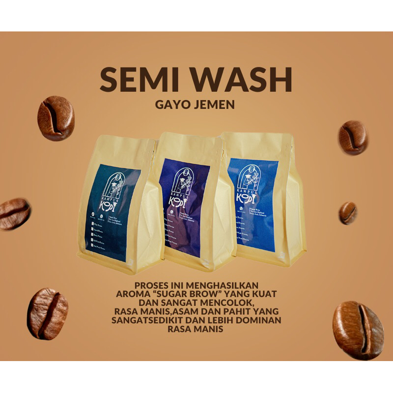 

Kopi Arabika Gayo Aceh Semi Wash biji/bubuk