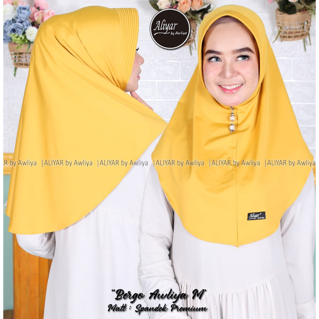 BERGO AWLIYA SIZE M ORIGINAL ALIYAR BY AWLIYA | hijab instan spandek jersey
