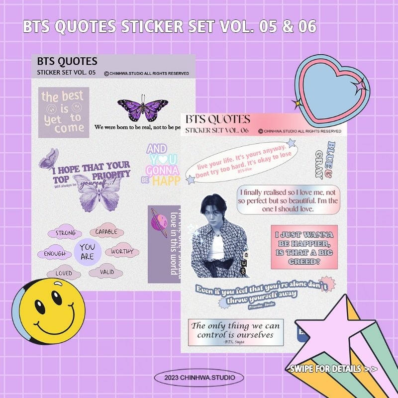 

DIY Sticker KPOP Aesthetic/BTS STICKER QUOTES