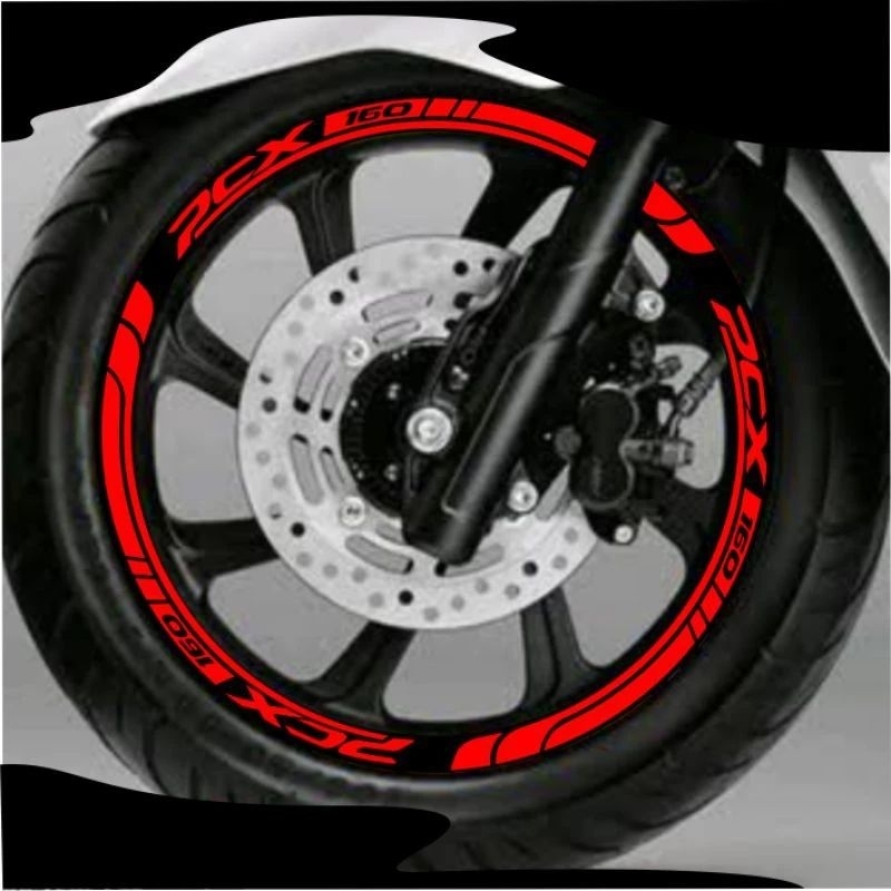 Sticker Pelek PCX 160, Sticker Velg PCX 160 12 PCS(2ban/2tire/Depan Belakang)