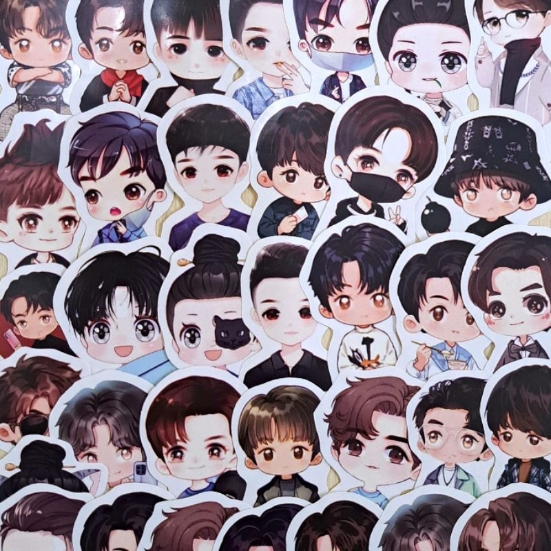 

25 Pcs stiker cuteboy chibi