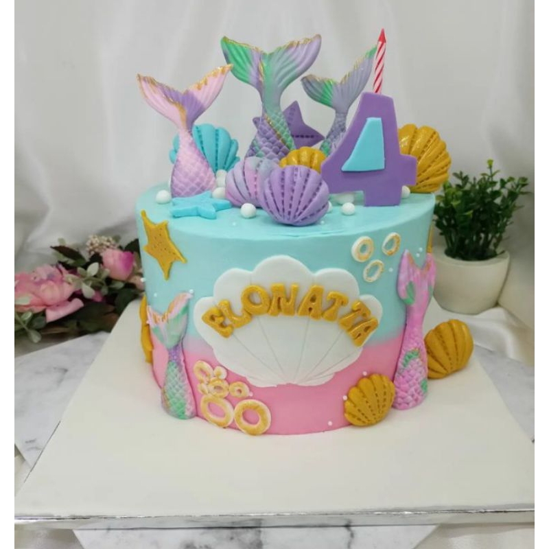 

kue ulang tahun mermaid