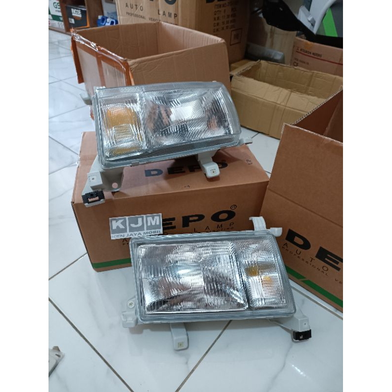 lampu utama headlamp kijang kapsul 1997 1998 1999  with foglamp depo