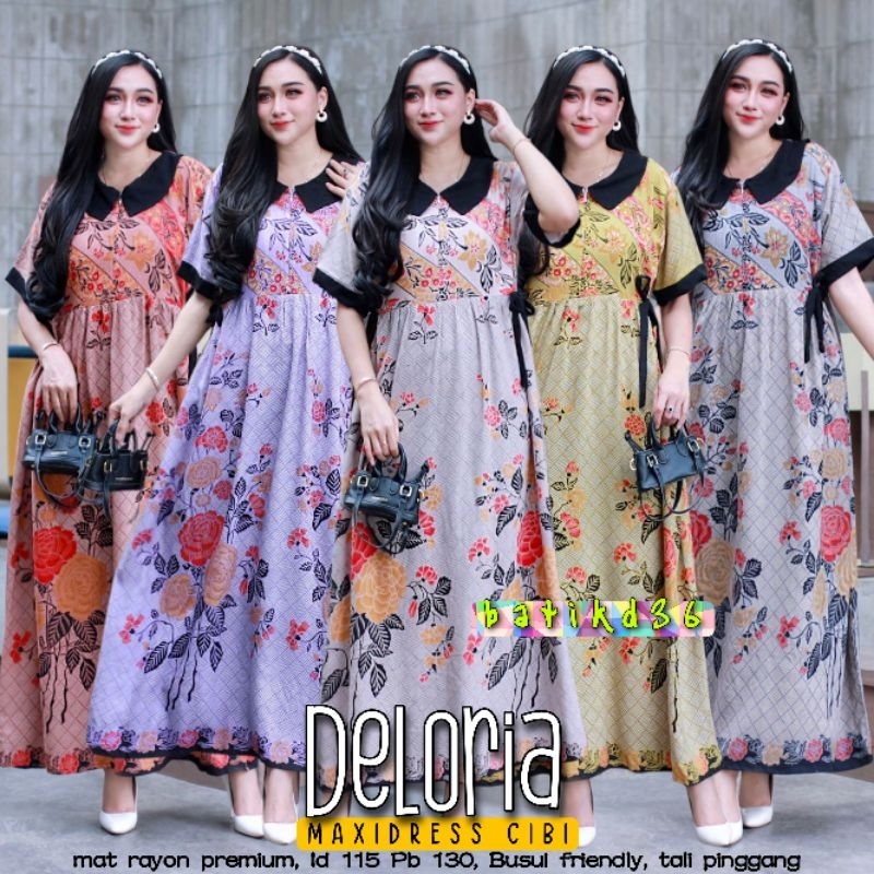 Daster panjang longdress rayon premium murah busui homedress baju santai tidur panjang wanita pastel batik ibu muslim rumahan harian daily soft pastel tali saku Cantiik muda fesyen mode terbaru kekinian arab jahitan rapi tidak nerawang alesha