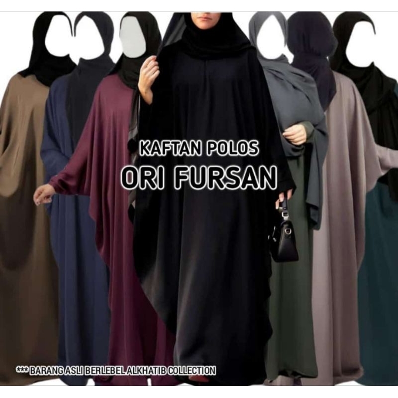 KAFTAN DEWASA DAN ANAK ORI SAUDI POLOS BAHAN FURSAN SERI WARNA ALL SIZE / Baju muslim kekinian