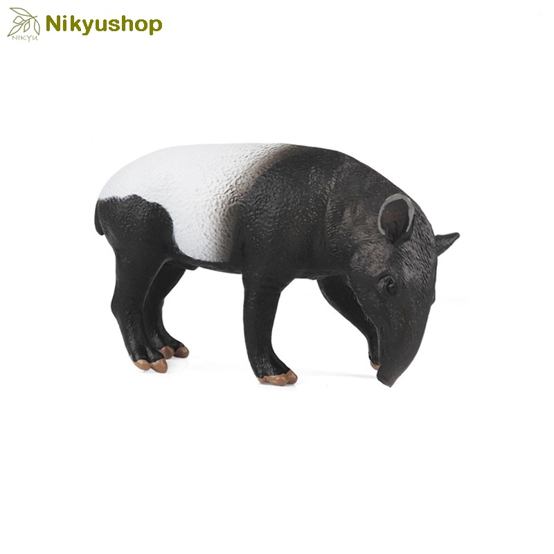 [Nikyushop] Mainan Edukasi Pajangan Miniatur Hewan Malayan Tapir