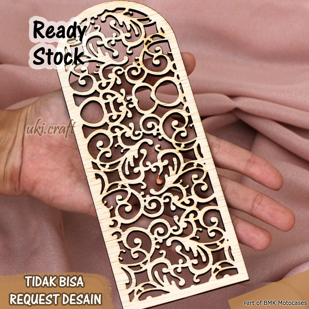 Chipboard Bentuk Kubah Full Ukir Isian Mahar | Hiasan Mahar Bentuk Kubah