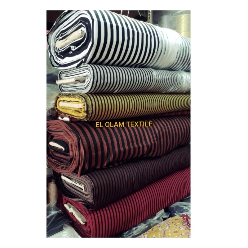 Kain Batik Katun Motif Lurik Garis Premium | Batik Lurik Batik Salur (harga per 0,5 meter)