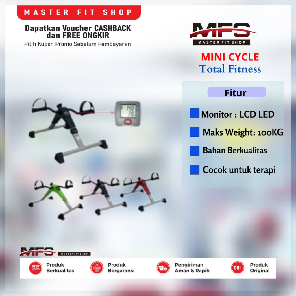 Alat fitnes Mini Cycle Terapi Orang tua