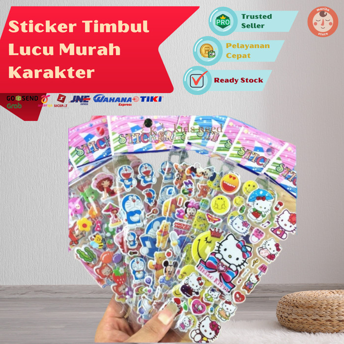 

Sticker Timbul Mainan Anak Lucu Karakter 3D