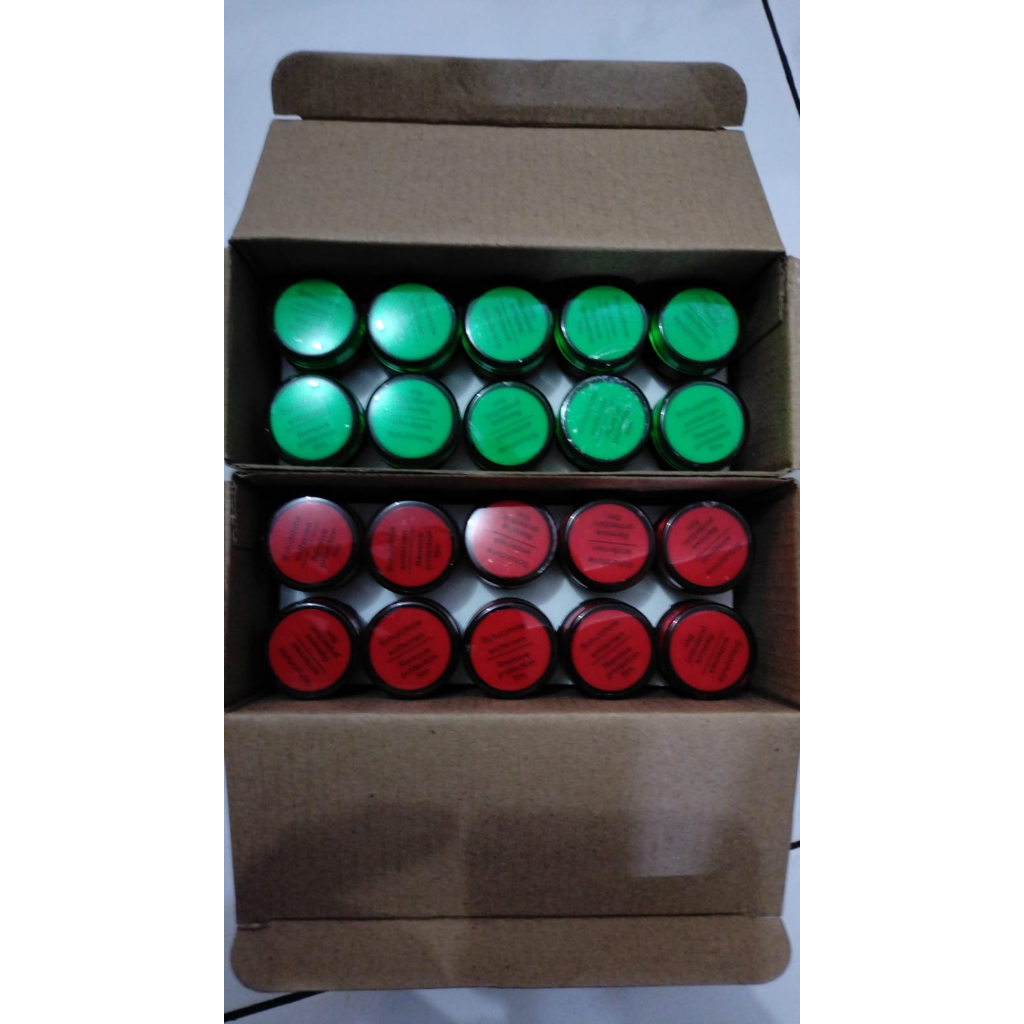 LAMPU INDIKATOR BOX PANEL MERAH - HIJAU