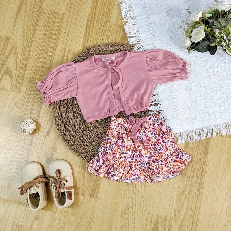 ❤️ LA ❤️One Set Monel 0-15 BLN SETELAN BAYI MONEL SET ROK BAYI PEREMPUAN (SNI)