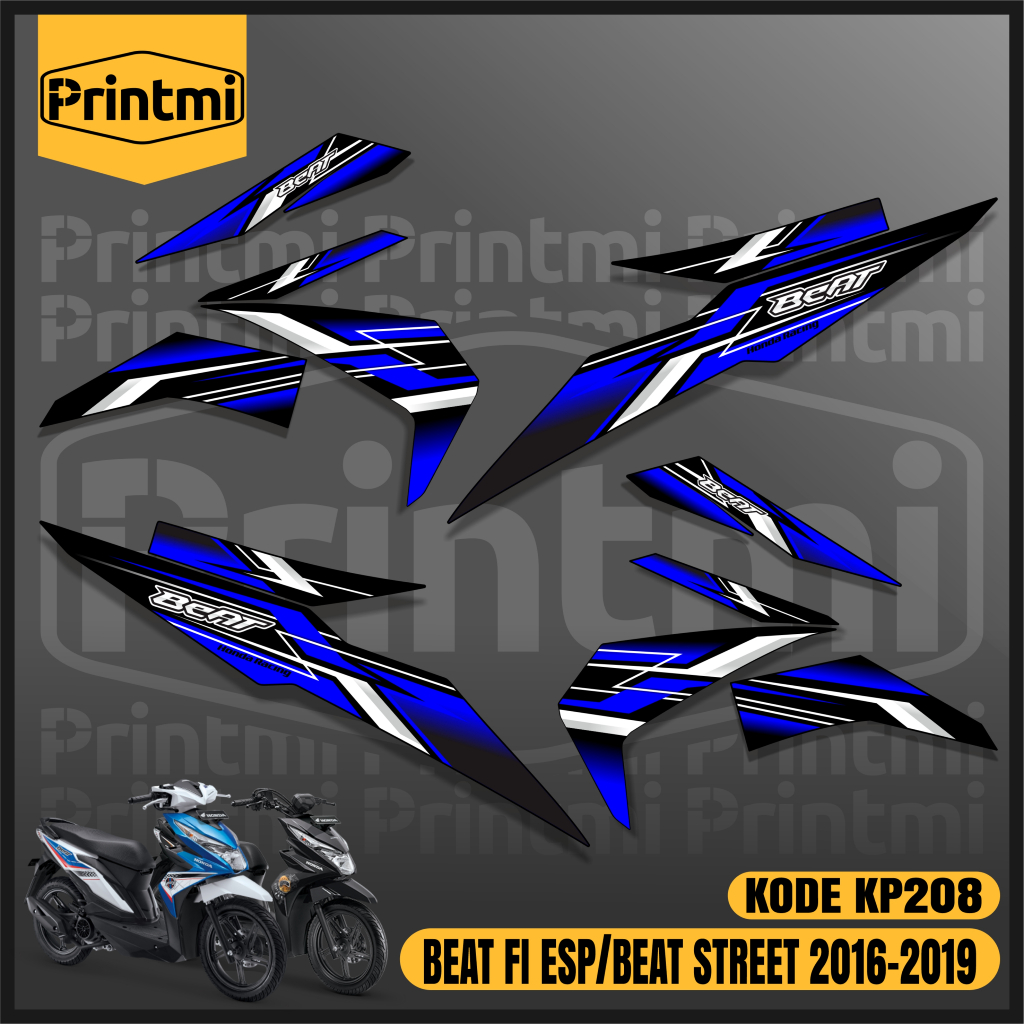 Printmi Stiker Striping Beat Street - Beat Esp 2016 2017 2018 2019 FI Eco Variasi Racing Motor Honda