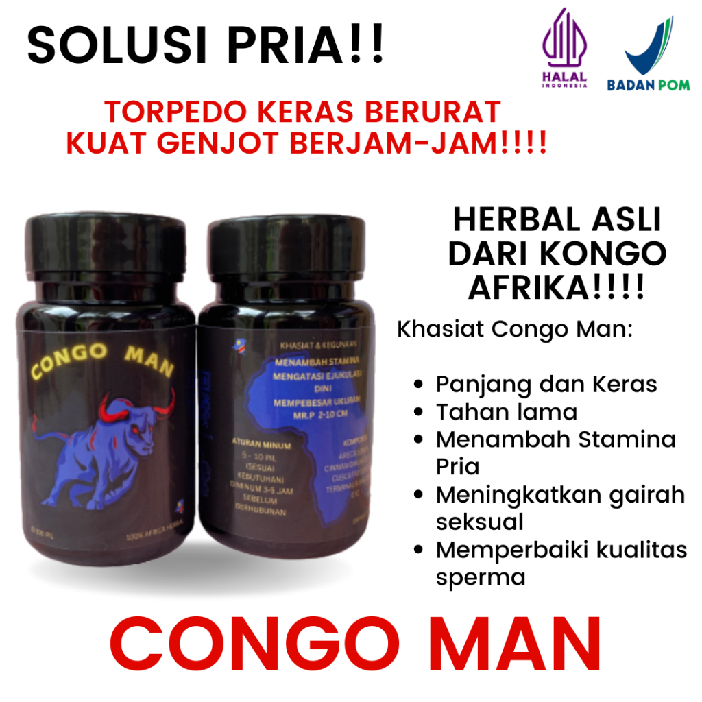 PROMO Afrika Congo Man Suplemen Pria Obat Kuat Tahan Untuk Pria Herbal Asli Kongo Afrika Obat Tahan