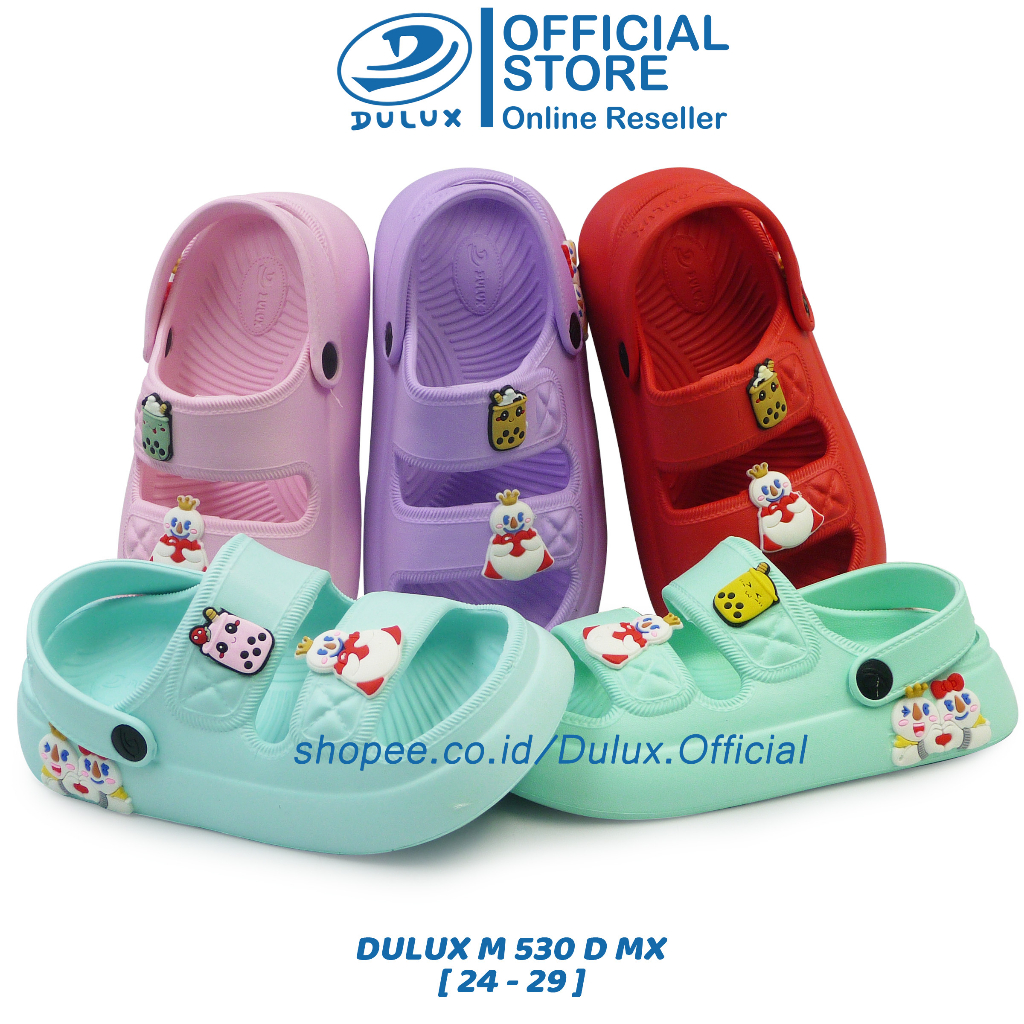 DULUX OFFICIAL - SANDAL SLOP VIRAL MIXUE LUCU 530D-MX UKURAN 24 - 29 [M 530 D-MX]