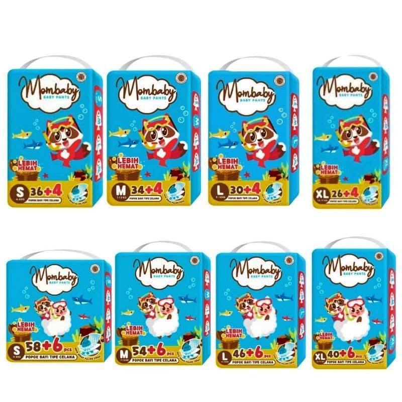 Mombaby pants Minipack M L XL, Popok bayi murah mombaby