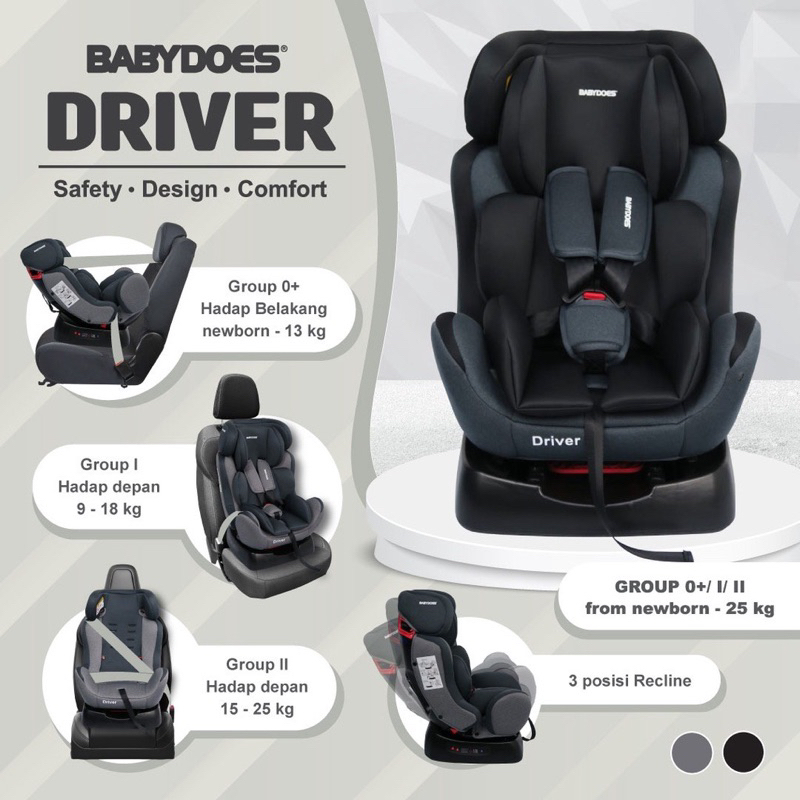 Promo SEWA Car Seat Dudukan Mobil Anak Bayi Babydoes Driver Termurah Terlaris
