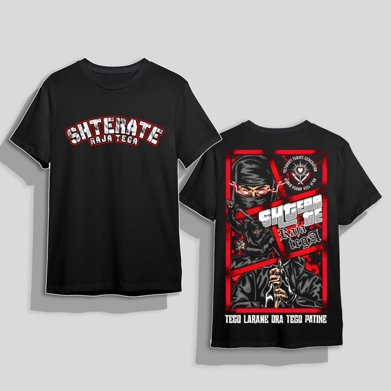 KAOS PSHT SH TERATE RAJA TEGA MERAH DESAIN TERBARU