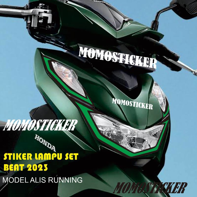 stiker lampu Beat 2023 motif alis running