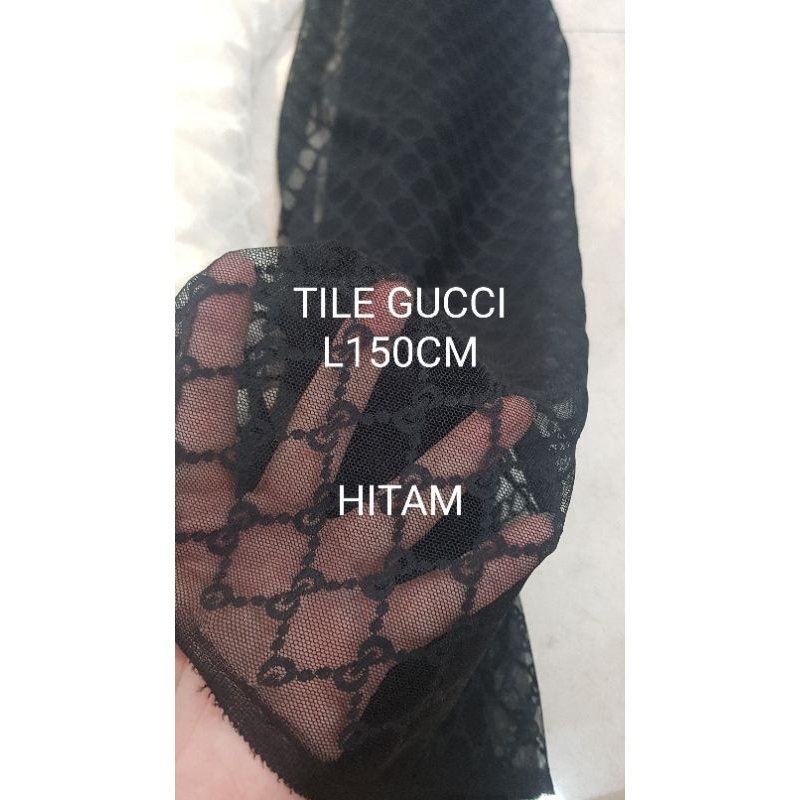 PER MTR BAHAN KAIN tile motif kotak gucci, tulle motif kotak gucci, brokat motif kotak gucci. hrg pe